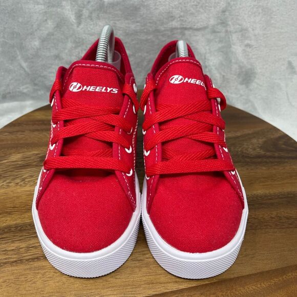Heelys Youth Size 5 Skate Shoes Red White Canvas Lace Up Pro 20 Low Top HES10456 - Picture 2 of 12